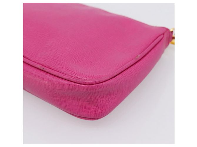 FENDI Accessoire-Tasche Leder Pink Gold Auth 204323A Golden - Ansicht 12