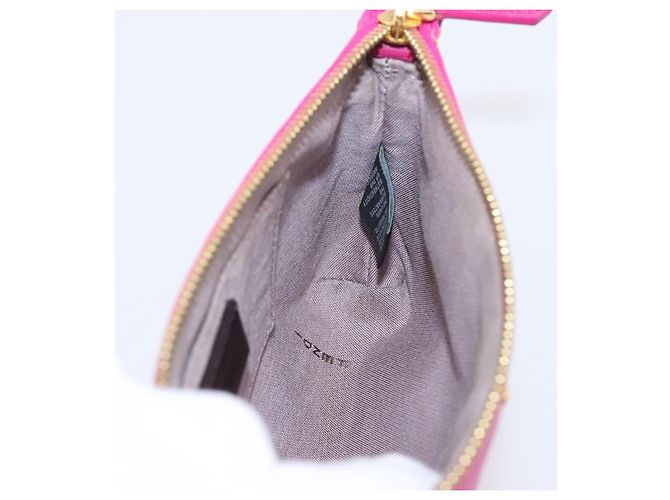FENDI Accessoire-Tasche Leder Pink Gold Auth 204323A Golden - Ansicht 19