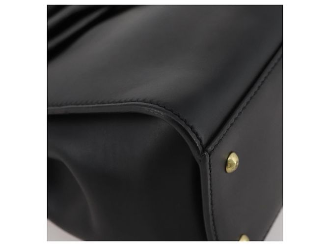 Borsa GUCCI in pelle nera e oro 101676 Auth am12616V Nero D'oro - vista 10