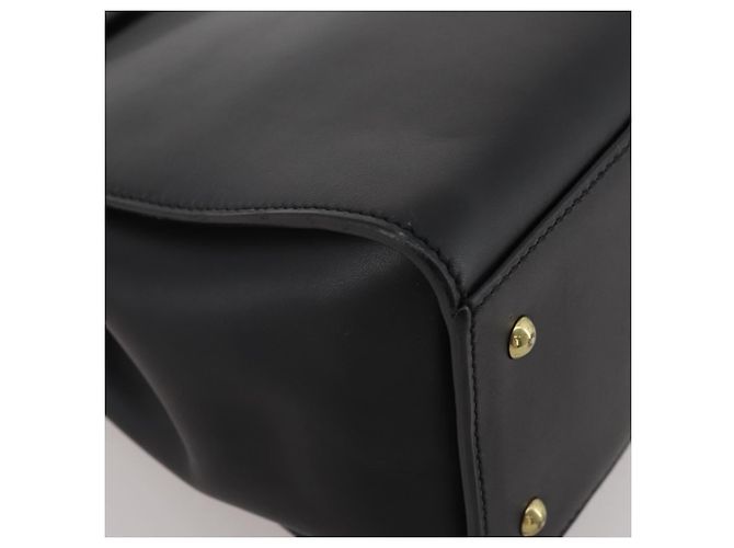 Borsa GUCCI in pelle nera e oro 101676 Auth am12616V Nero D'oro - vista 12