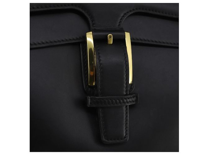 Borsa GUCCI in pelle nera e oro 101676 Auth am12616V Nero D'oro - vista 14