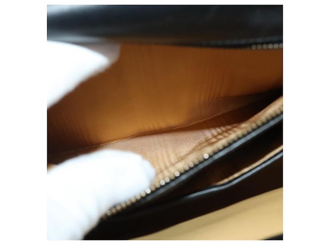 Borsa GUCCI in pelle nera e oro 101676 Auth am12616V Nero D'oro - vista 22