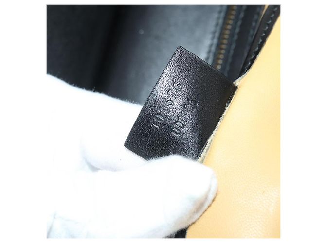 Borsa GUCCI in pelle nera e oro 101676 Auth am12616V Nero D'oro - vista 24