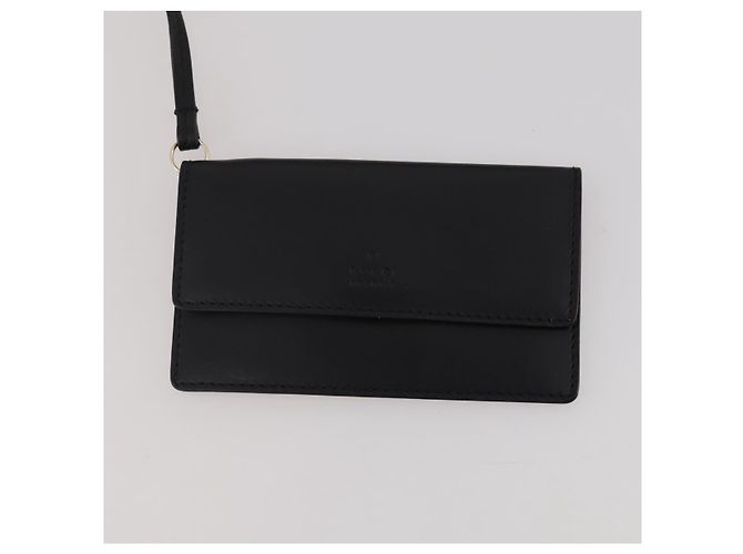 Borsa GUCCI in pelle nera e oro 101676 Auth am12616V Nero D'oro - vista 25
