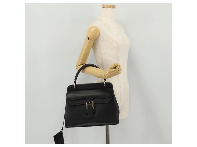 Borsa GUCCI in pelle nera e oro 101676 Auth am12616V Nero D'oro - vista 29