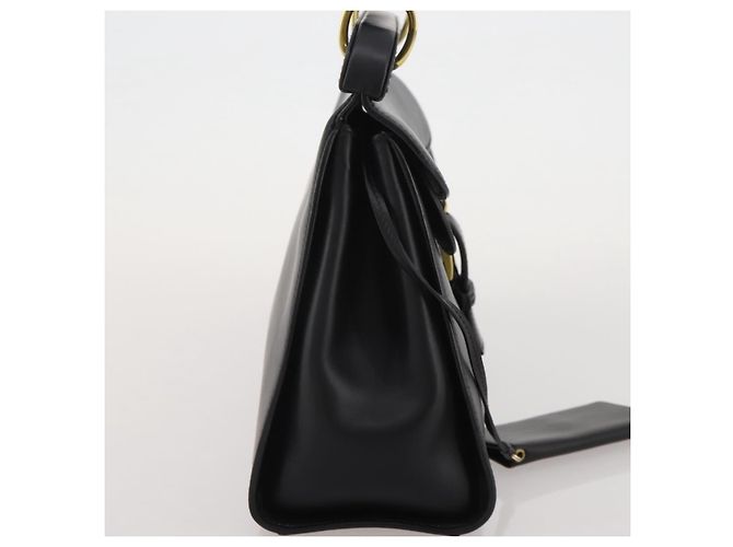 Borsa GUCCI in pelle nera e oro 101676 Auth am12616V Nero D'oro - vista 5