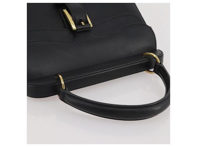 Borsa GUCCI in pelle nera e oro 101676 Auth am12616V Nero D'oro - vista 6