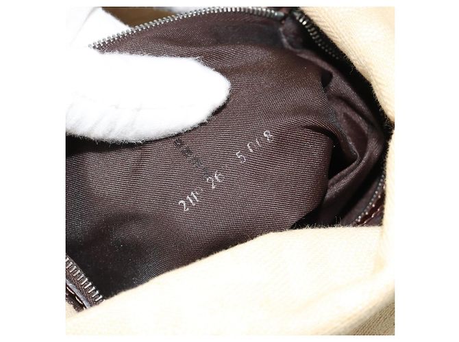 Borsa a tracolla FENDI Zucca Canvas Mamma Baguette Beige Silver Auth 186809A Argento - vista 26