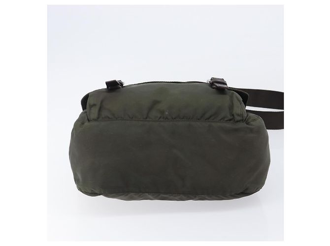 PRADA Schultertasche Nylon Khaki Silver Auth mr2887 Silber - Ansicht 13