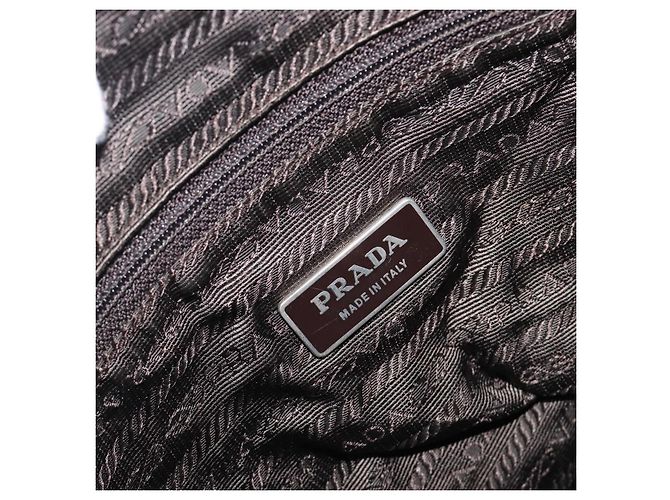 PRADA Schultertasche Nylon Khaki Silver Auth mr2887 Silber - Ansicht 24