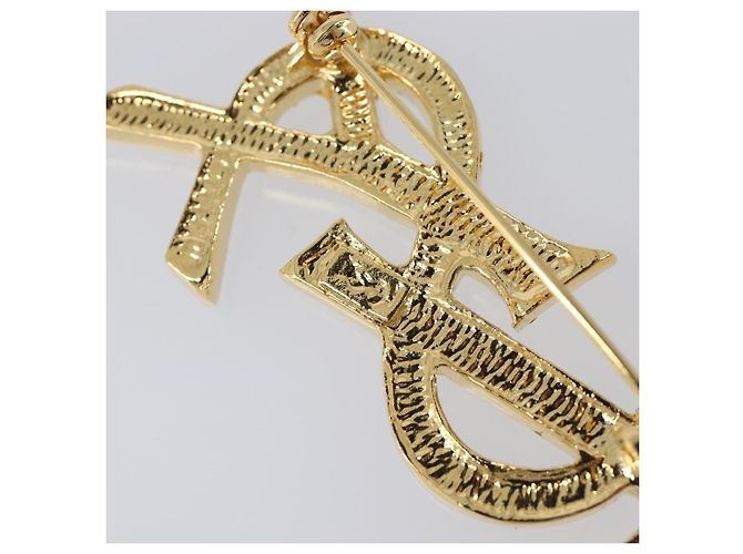 Autre Marque Spilla SAINT LAURENT Metallo Tono Oro Auth ar14262M - vista 10