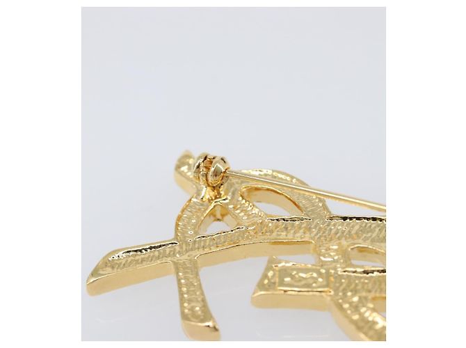 Autre Marque Spilla SAINT LAURENT Metallo Tono Oro Auth ar14262M - vista 11