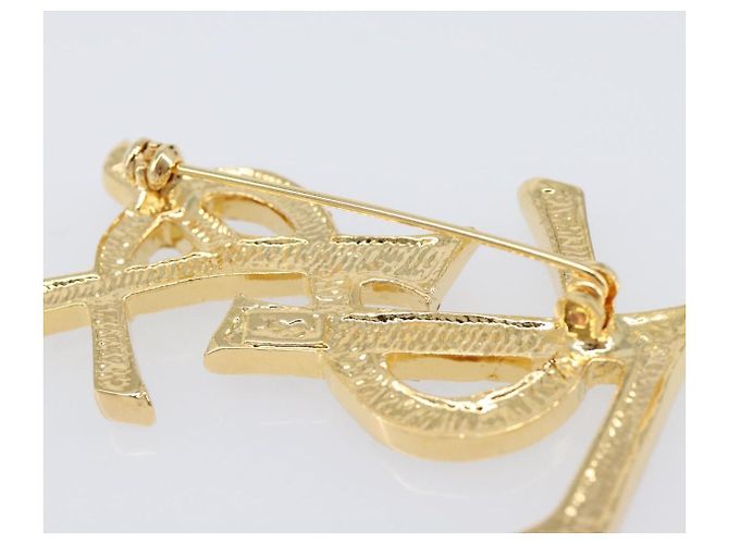 Autre Marque Spilla SAINT LAURENT Metallo Tono Oro Auth ar14262M - vista 12