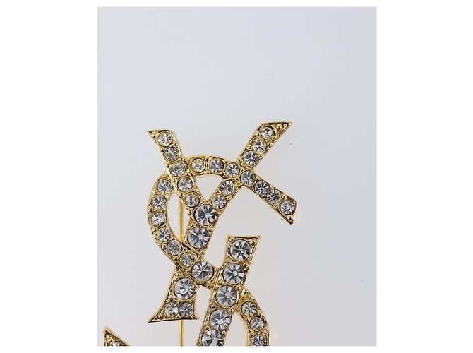 Autre Marque Spilla SAINT LAURENT Metallo Tono Oro Auth ar14262M - vista 3