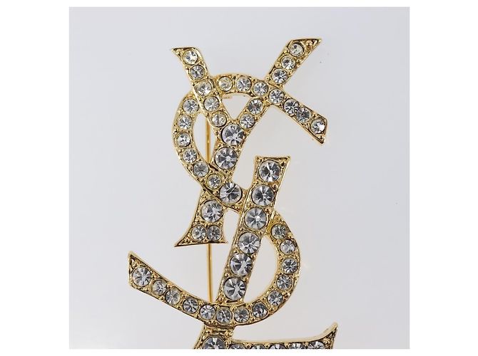 Autre Marque Spilla SAINT LAURENT Metallo Tono Oro Auth ar14262M - vista 4