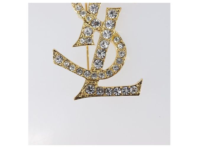 Autre Marque Spilla SAINT LAURENT Metallo Tono Oro Auth ar14262M - vista 5