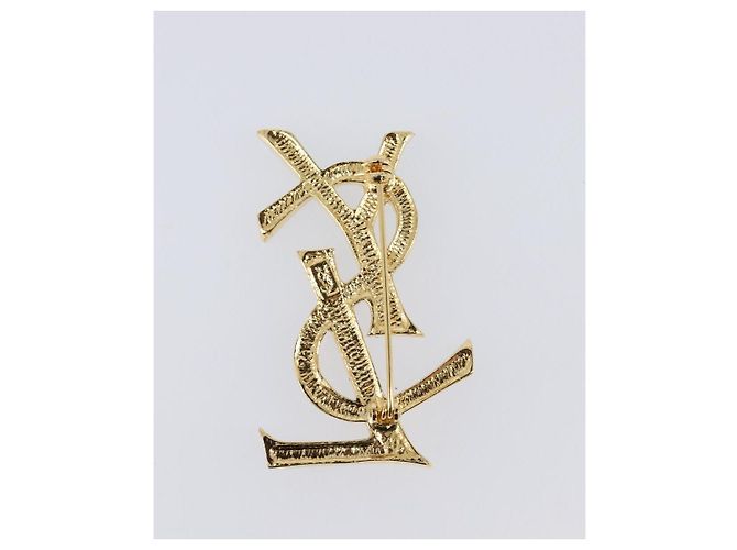 Autre Marque Spilla SAINT LAURENT Metallo Tono Oro Auth ar14262M - vista 6