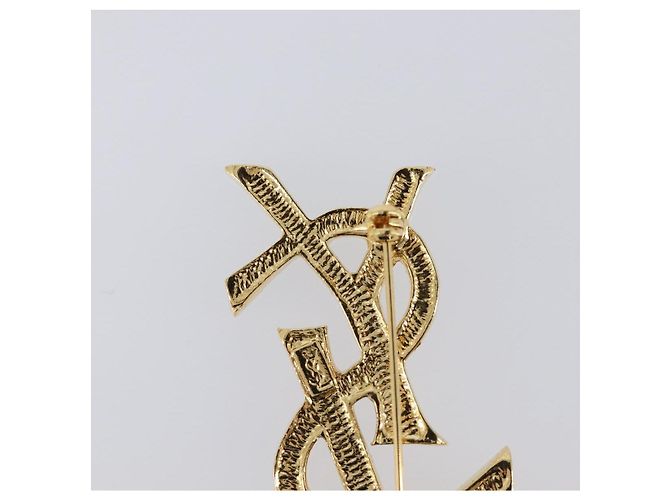 Autre Marque Spilla SAINT LAURENT Metallo Tono Oro Auth ar14262M - vista 7