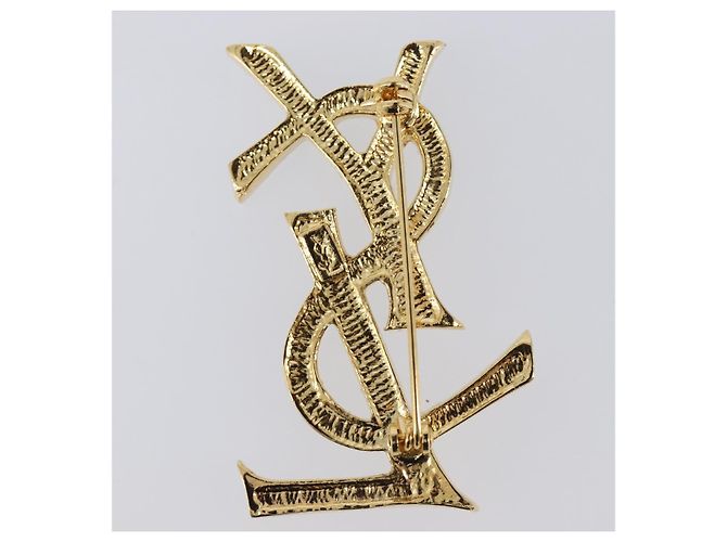 Autre Marque Spilla SAINT LAURENT Metallo Tono Oro Auth ar14262M - vista 8