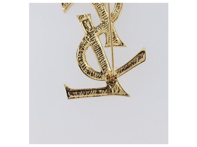 Autre Marque Spilla SAINT LAURENT Metallo Tono Oro Auth ar14262M - vista 9