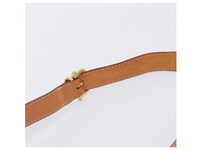 Céline Bolsa de Ombro CELINE Macadam Canvas PVC Bege Gold Auth 203607 Dourado - vista 9