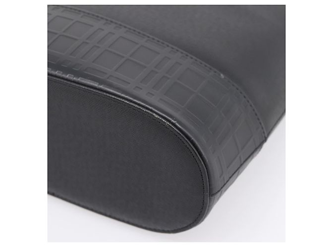 Borsa a Tracolla BURBERRY Pelle Nero Argento Auth 204846 - vista 10