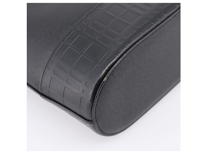 Borsa a Tracolla BURBERRY Pelle Nero Argento Auth 204846 - vista 13