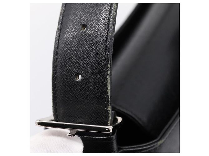 Borsa a Tracolla BURBERRY Pelle Nero Argento Auth 204846 - vista 21