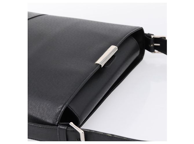 Borsa a Tracolla BURBERRY Pelle Nero Argento Auth 204846 - vista 6