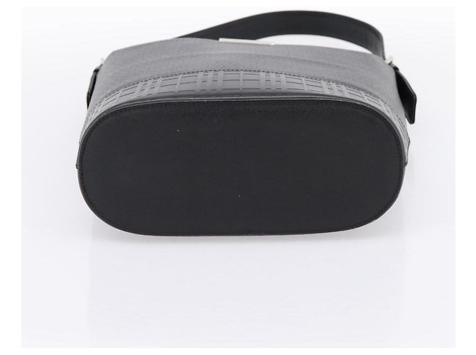 Borsa a Tracolla BURBERRY Pelle Nero Argento Auth 204846 - vista 9