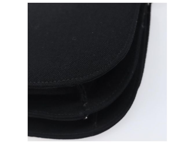 Bolsa de Ombro PRADA com Corrente de Plástico em Algodão Preto Auth 204708V - vista 12