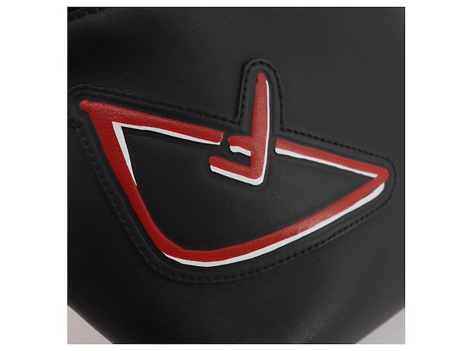 FENDI Bugseye Body Bag aus Leder Schwarz Silber 7VA434 Auth 204881M - Ansicht 18