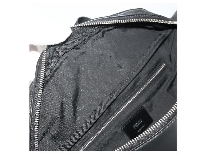 FENDI Bugseye Body Bag aus Leder Schwarz Silber 7VA434 Auth 204881M - Ansicht 21