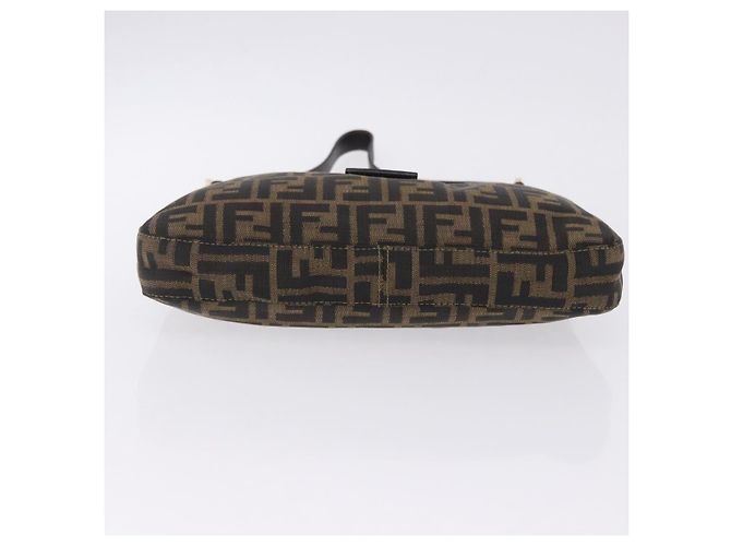 Borsa a tracolla FENDI Zucca Canvas Mamma Baguette Marrone Tono Oro Auth 198310V - vista 12