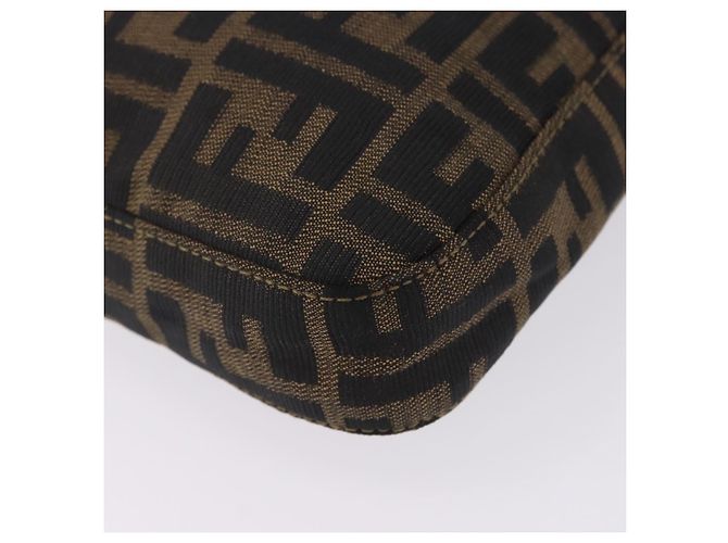 Borsa a tracolla FENDI Zucca Canvas Mamma Baguette Marrone Tono Oro Auth 198310V - vista 15