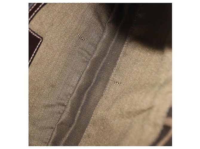 Borsa a tracolla FENDI Zucca Canvas Mamma Baguette Marrone Tono Oro Auth 198310V - vista 24