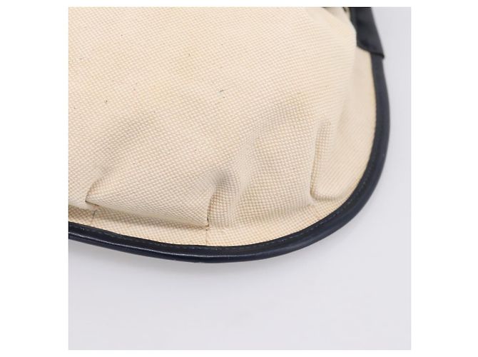 Hermès Borsa a tracolla HERMES Canvas Beige Gold Auth 204766 D'oro - vista 10