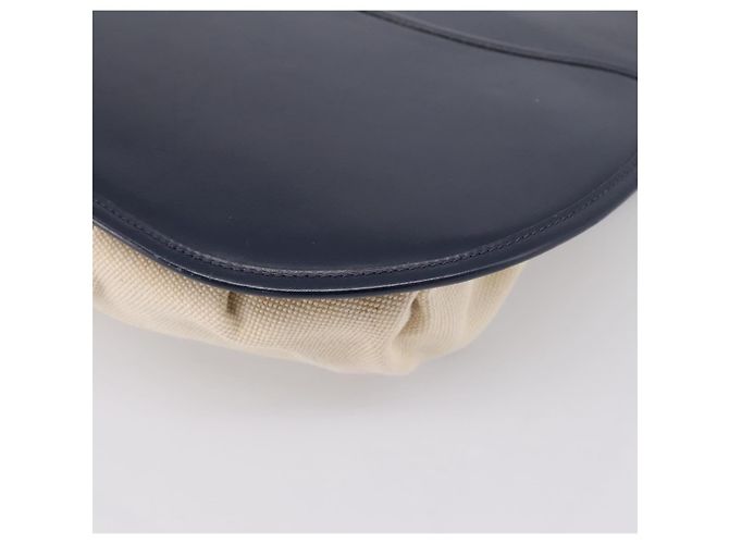 Hermès Borsa a tracolla HERMES Canvas Beige Gold Auth 204766 D'oro - vista 12