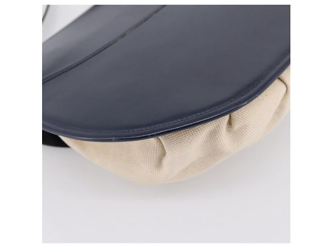 Hermès Borsa a tracolla HERMES Canvas Beige Gold Auth 204766 D'oro - vista 13