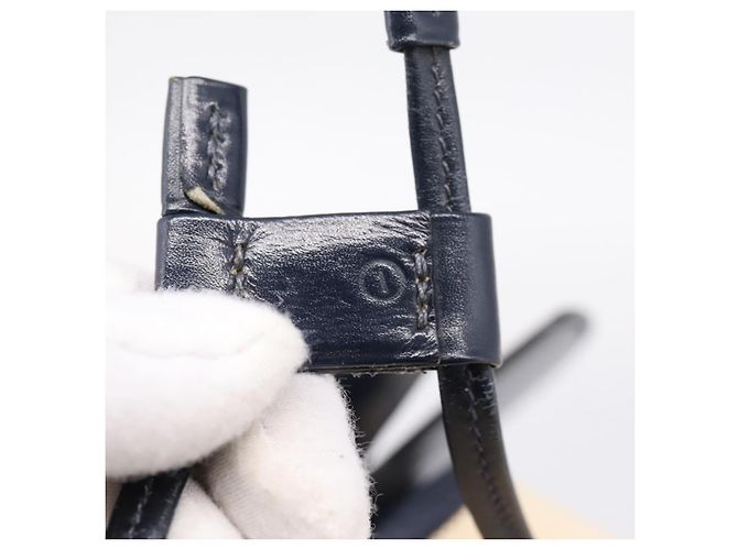 Hermès Borsa a tracolla HERMES Canvas Beige Gold Auth 204766 D'oro - vista 21
