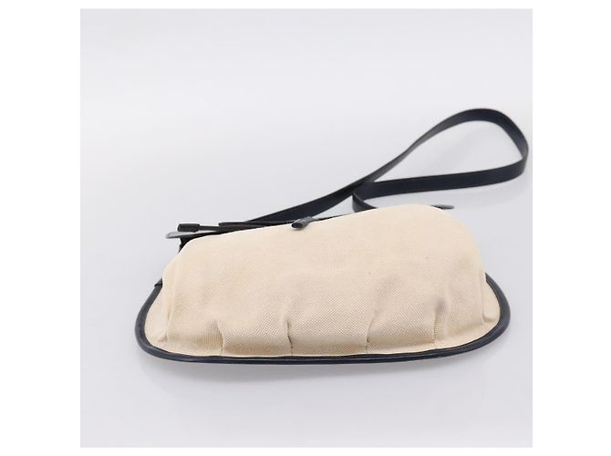 Hermès Borsa a tracolla HERMES Canvas Beige Gold Auth 204766 D'oro - vista 9