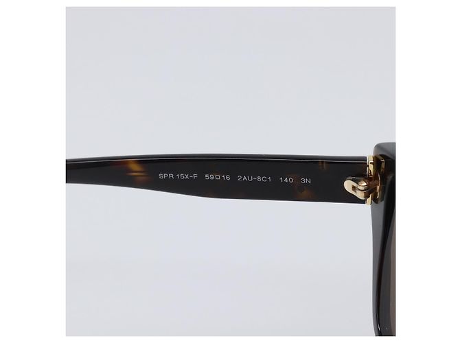 PRADA Sunglasses Plastic Black Gold Tone Auth BA15566V - view 13