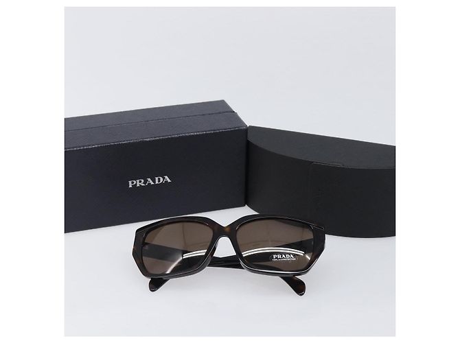 PRADA Sunglasses Plastic Black Gold Tone Auth BA15566V - view 15