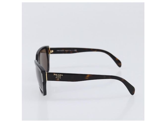 PRADA Sunglasses Plastic Black Gold Tone Auth BA15566V - view 4