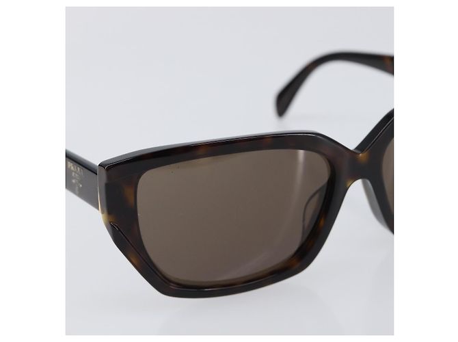 PRADA Sunglasses Plastic Black Gold Tone Auth BA15566V - view 6