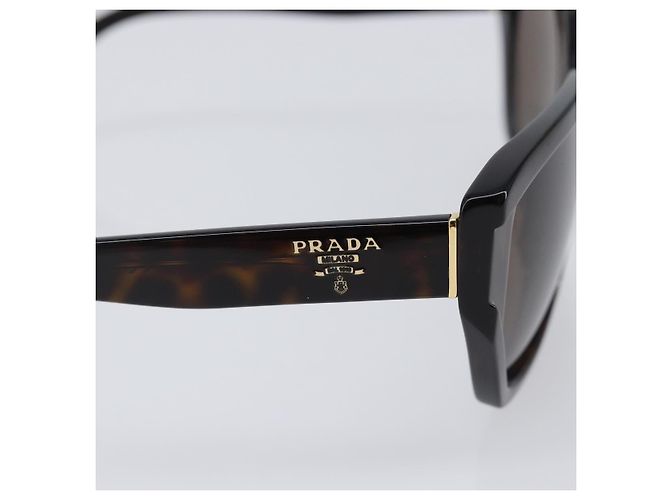 PRADA Sunglasses Plastic Black Gold Tone Auth BA15566V - view 9