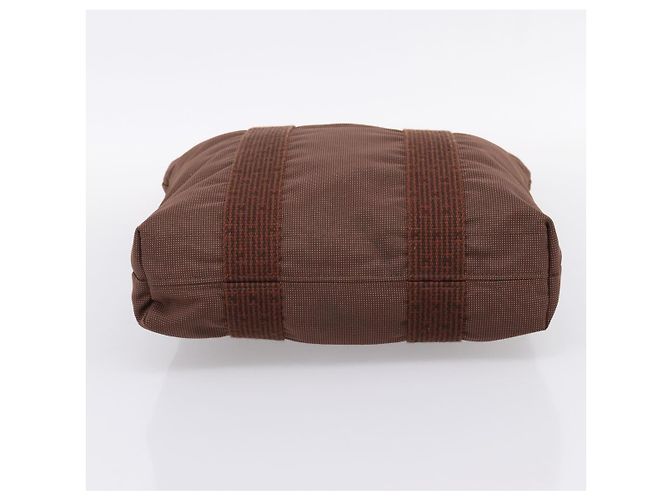 Hermès Borsa HERMES Her Line Cabas Canvas Brown Auth 205879A Marrone - vista 10