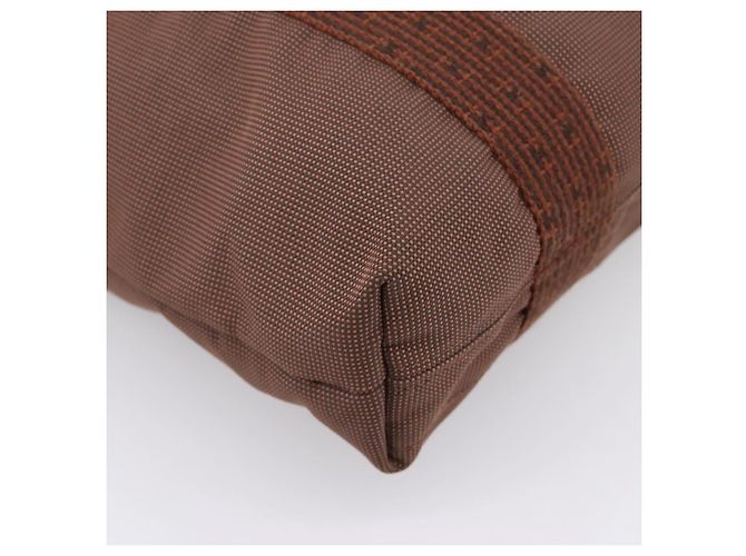 Hermès Borsa HERMES Her Line Cabas Canvas Brown Auth 205879A Marrone - vista 14