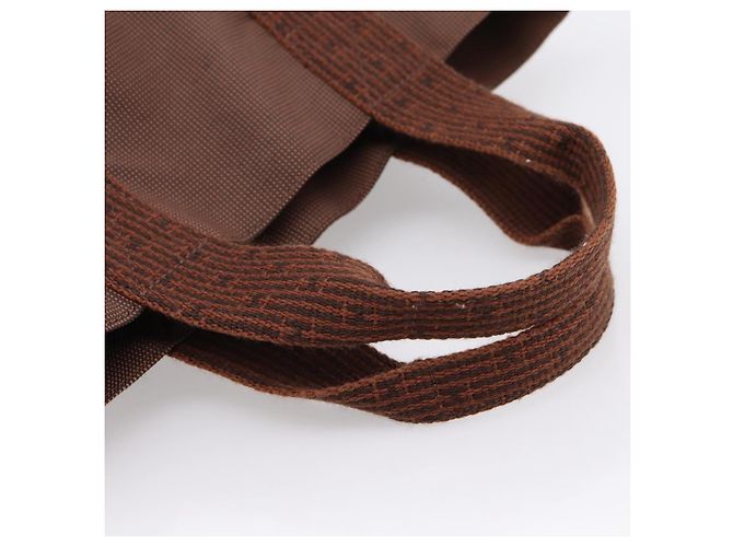 Hermès Borsa HERMES Her Line Cabas Canvas Brown Auth 205879A Marrone - vista 8