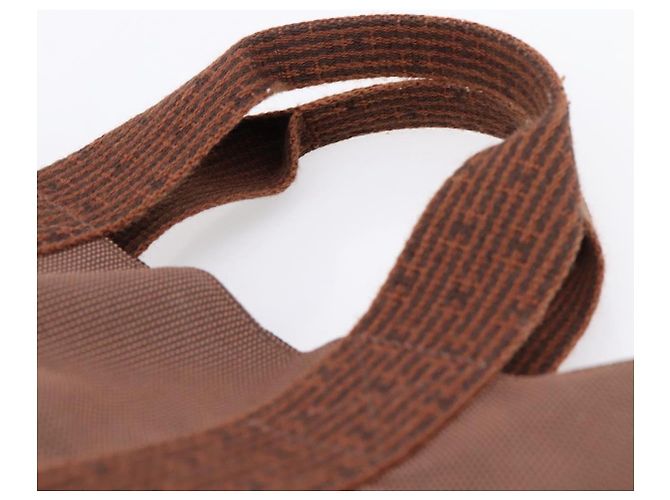 Hermès Borsa HERMES Her Line Cabas Canvas Brown Auth 205879A Marrone - vista 9